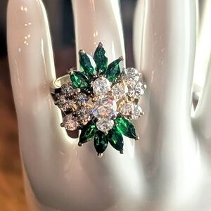 Vintage Gold Over Sterling Cocktail Ring